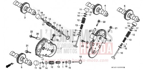 ARBRE A CAMES/SOUPAPE VFR750FL de 1990